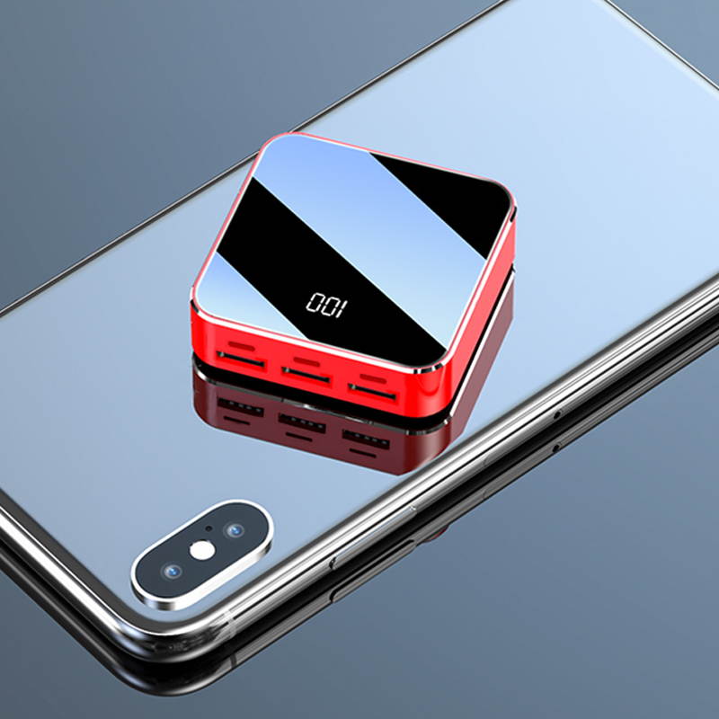 New Arrival Mini qi power bank External Battery Charger 2000000mAh powerbank 3USB Charger with lcd and led power bank