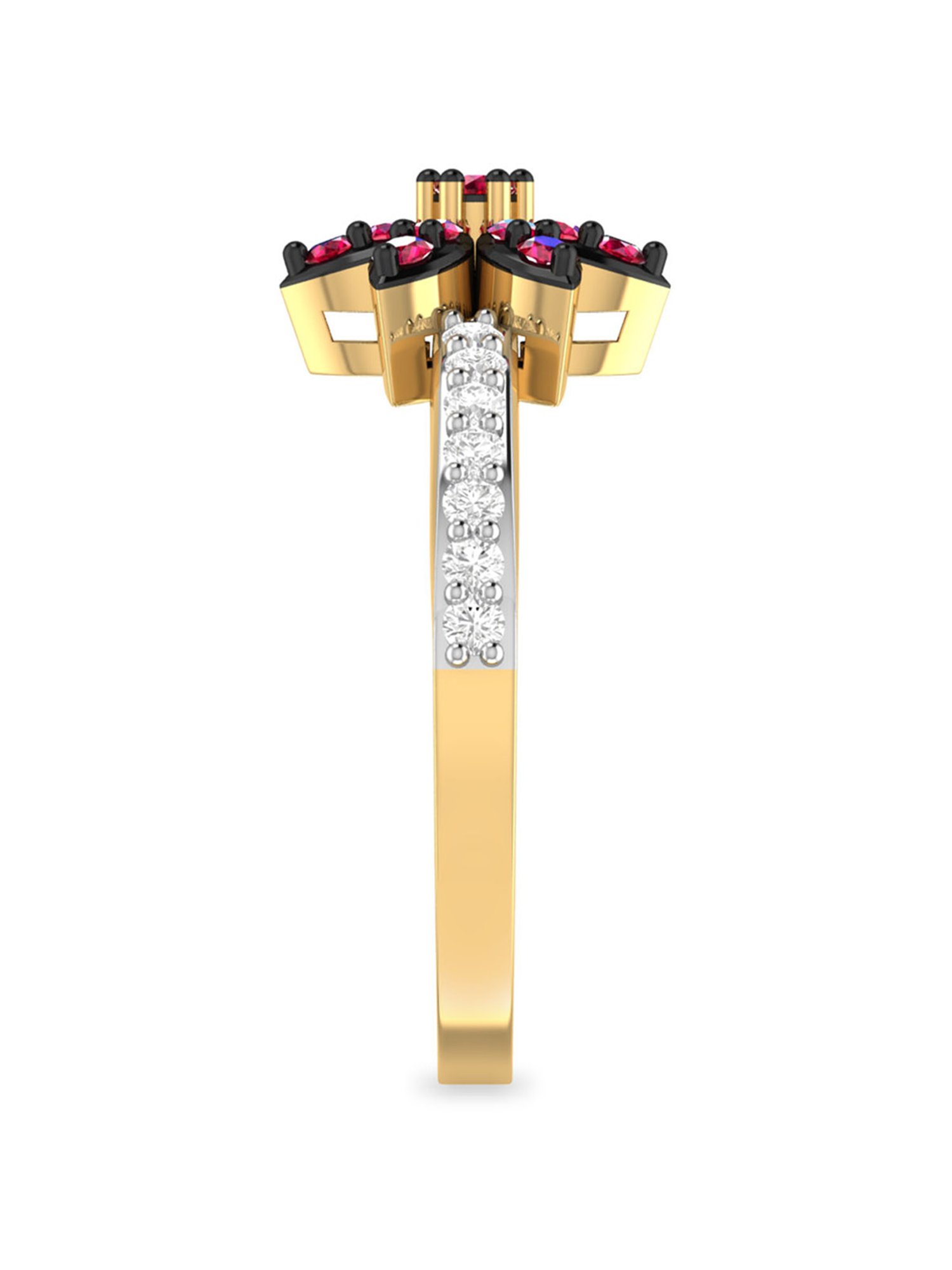 PC Jeweller Red Lily 18k Gold Ring for Women