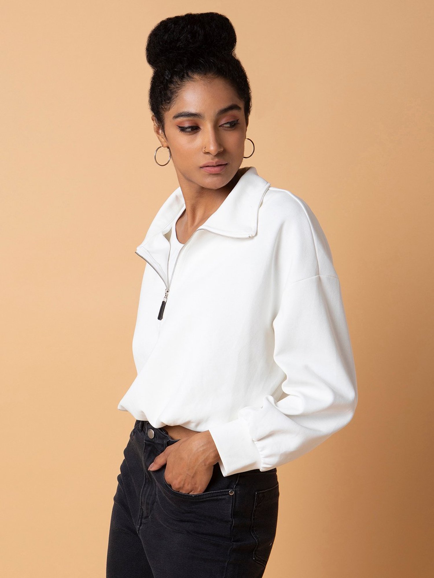 SHOWOFF Off White Relaxed Fit Top With Tank Top