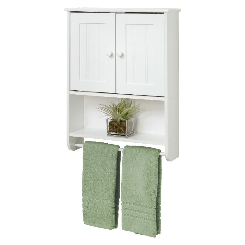 Country Cottage Wall Cabinet White Wood - Zenna Home