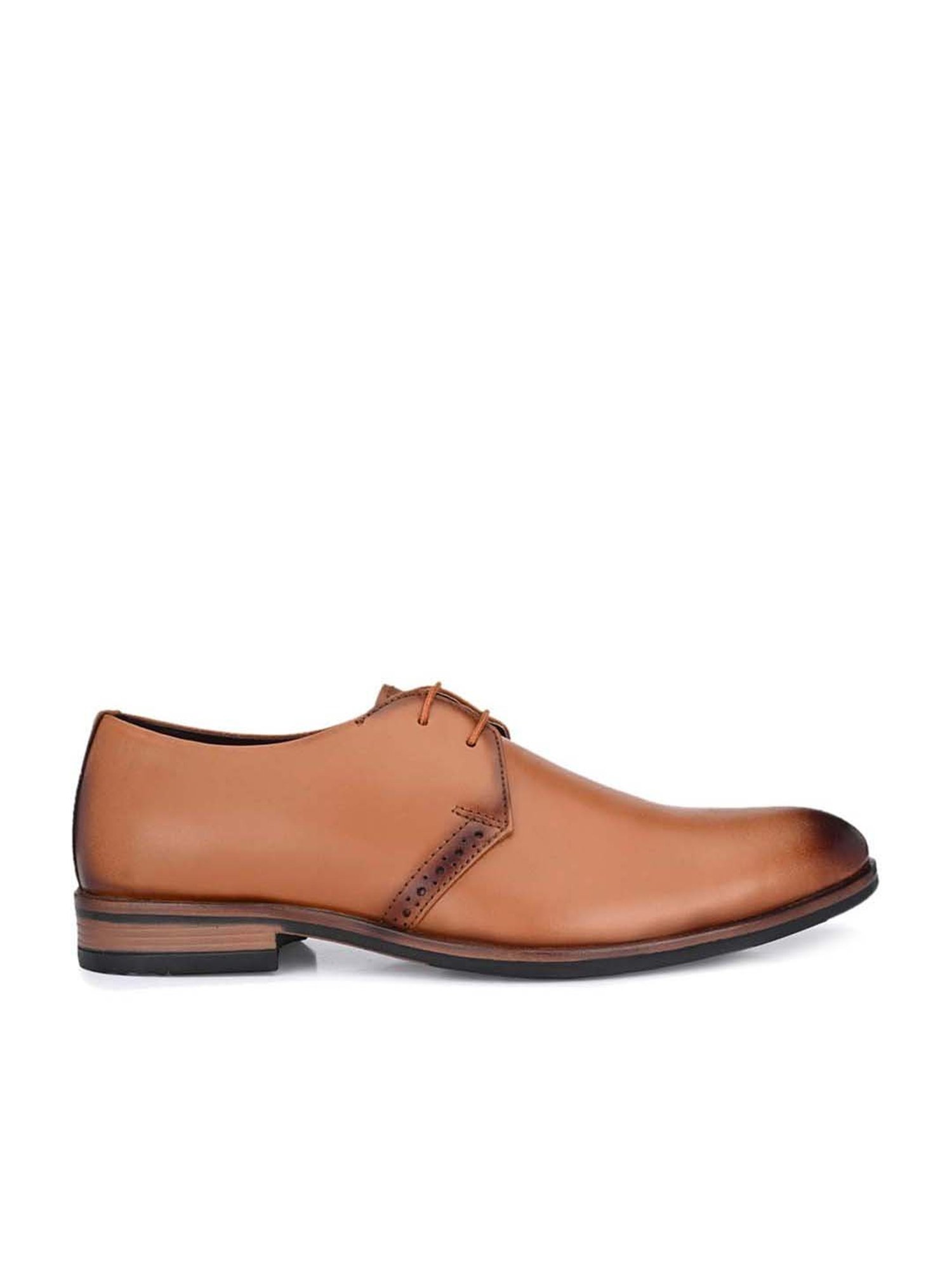 Shences Men's Tan Derby Shoes