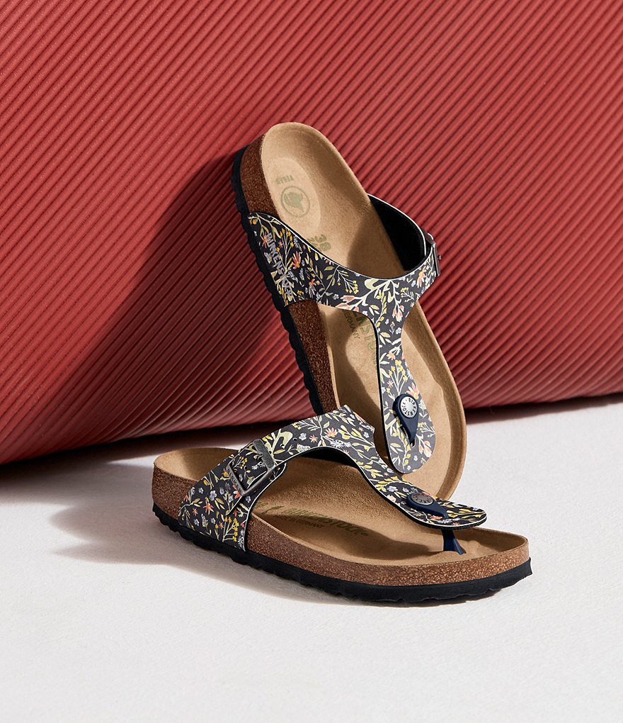 Birkenstock Women's Gizeh Vegan Floral Thong Sandals