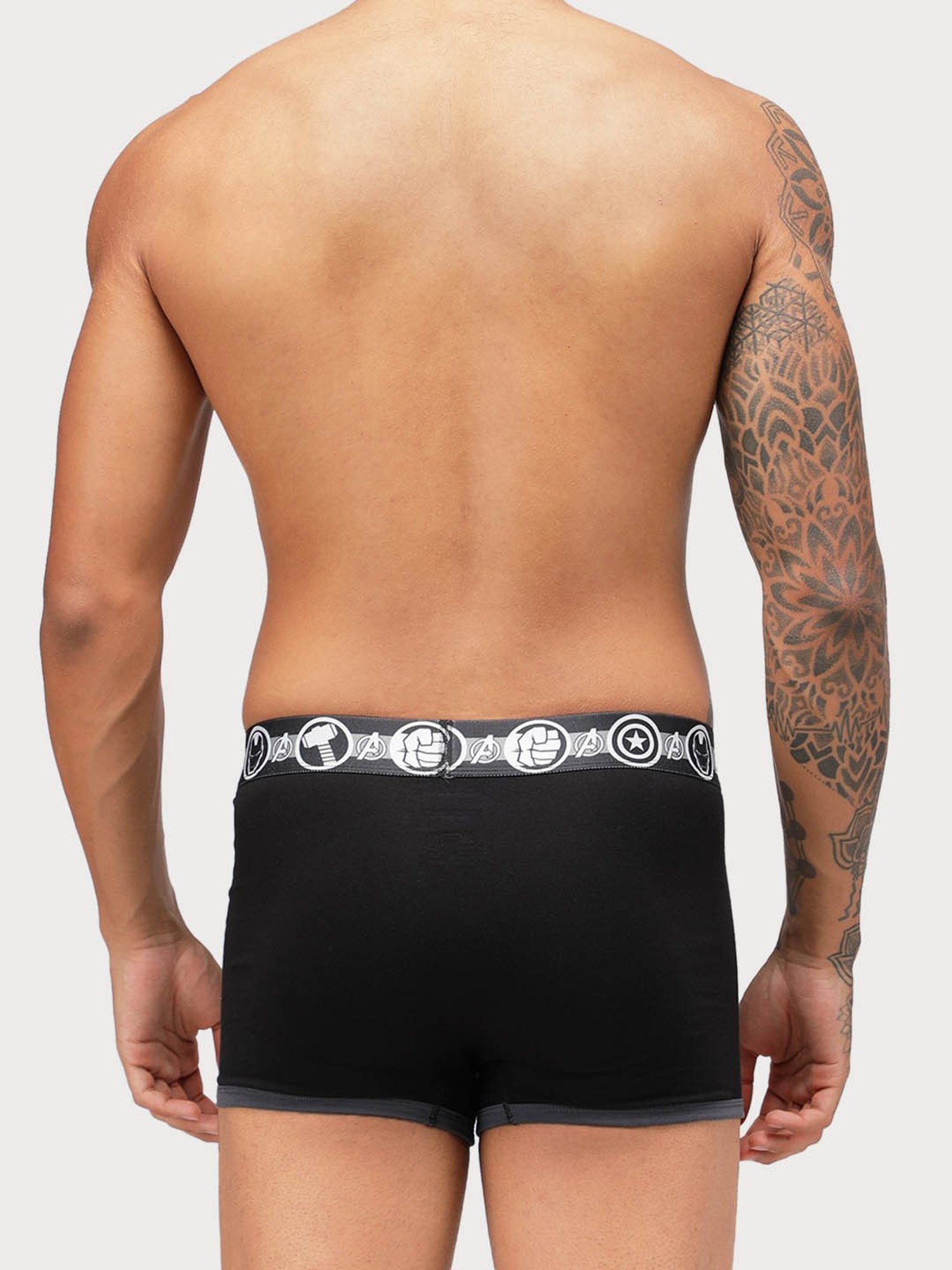 Zoiro Black & Navy Regular Fit Trunks - Pack Of 2