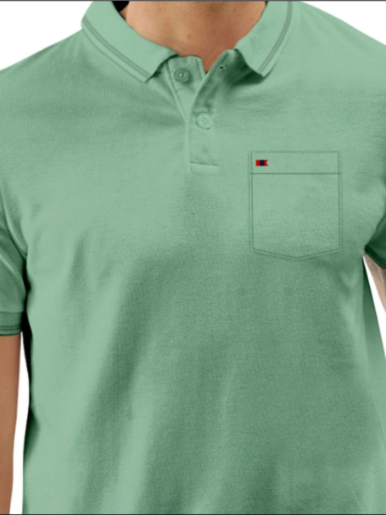 Tab91 Mint Green Regular Fit Polo T-Shirts