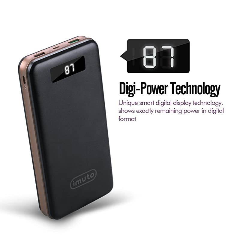 Updated 30000mAh Power Bank PD 18W,  QC3.0 USB C Portable Charger with 3 Outputs External Battery Pack Cell Phone Charger Compatible with iPhone 12 Pro Max Samsung S10 iPad Pro MacBook Nintendo