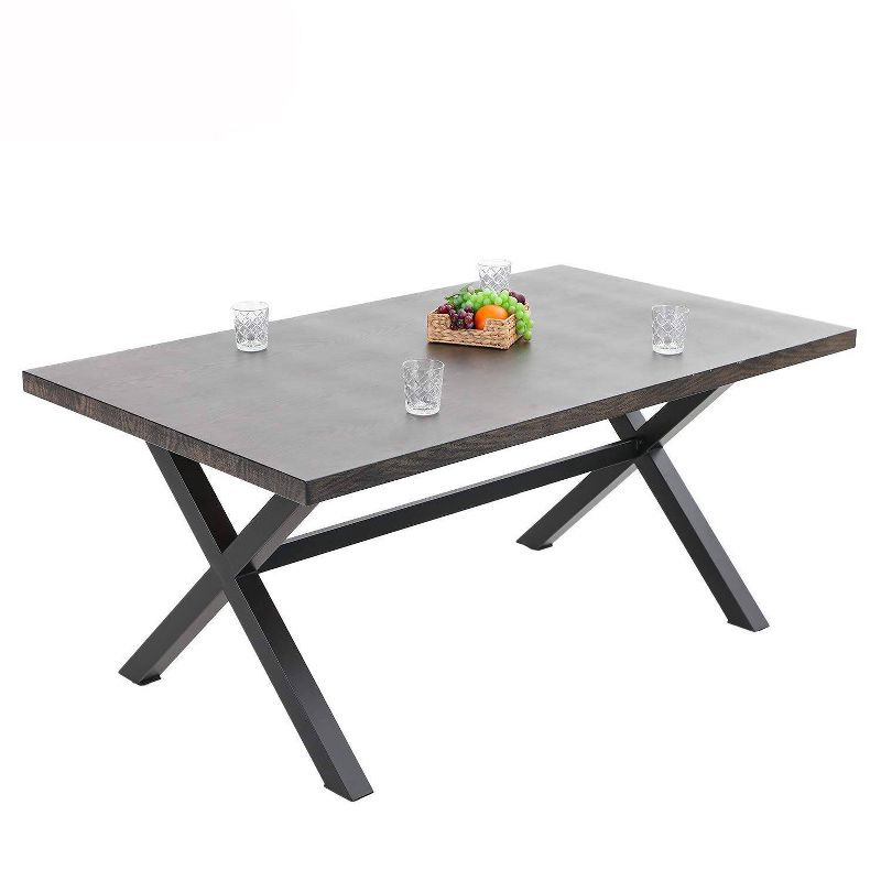 Renaissance Square Outdoor Patio Stacking Table - Gray - Vifah