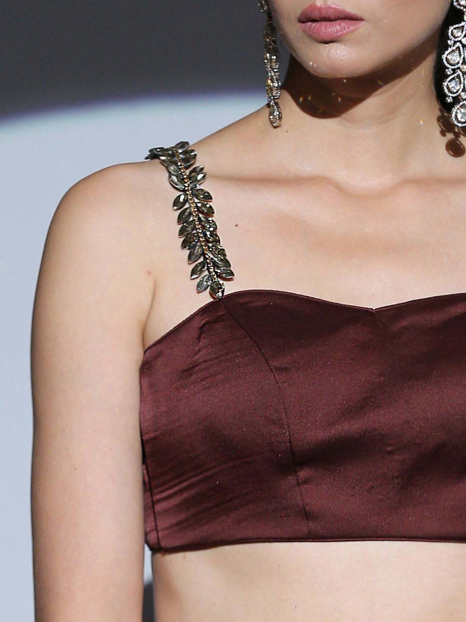 Swtantra Brown Plain Readymade Blouse