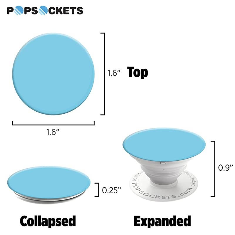 Collapsible Grip & Stand for Phones and Tablets - Black