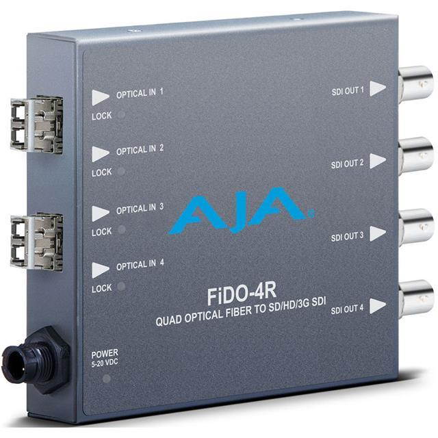 AJA FiDO Quad Channel LC Fiber to 3G-SDI Mini Converter #FIDO-4R