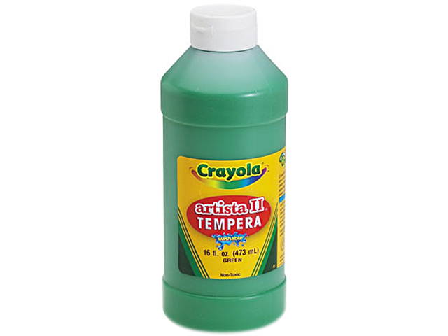 Artista Ii Washable Tempera Paint, Green, 16 Oz
