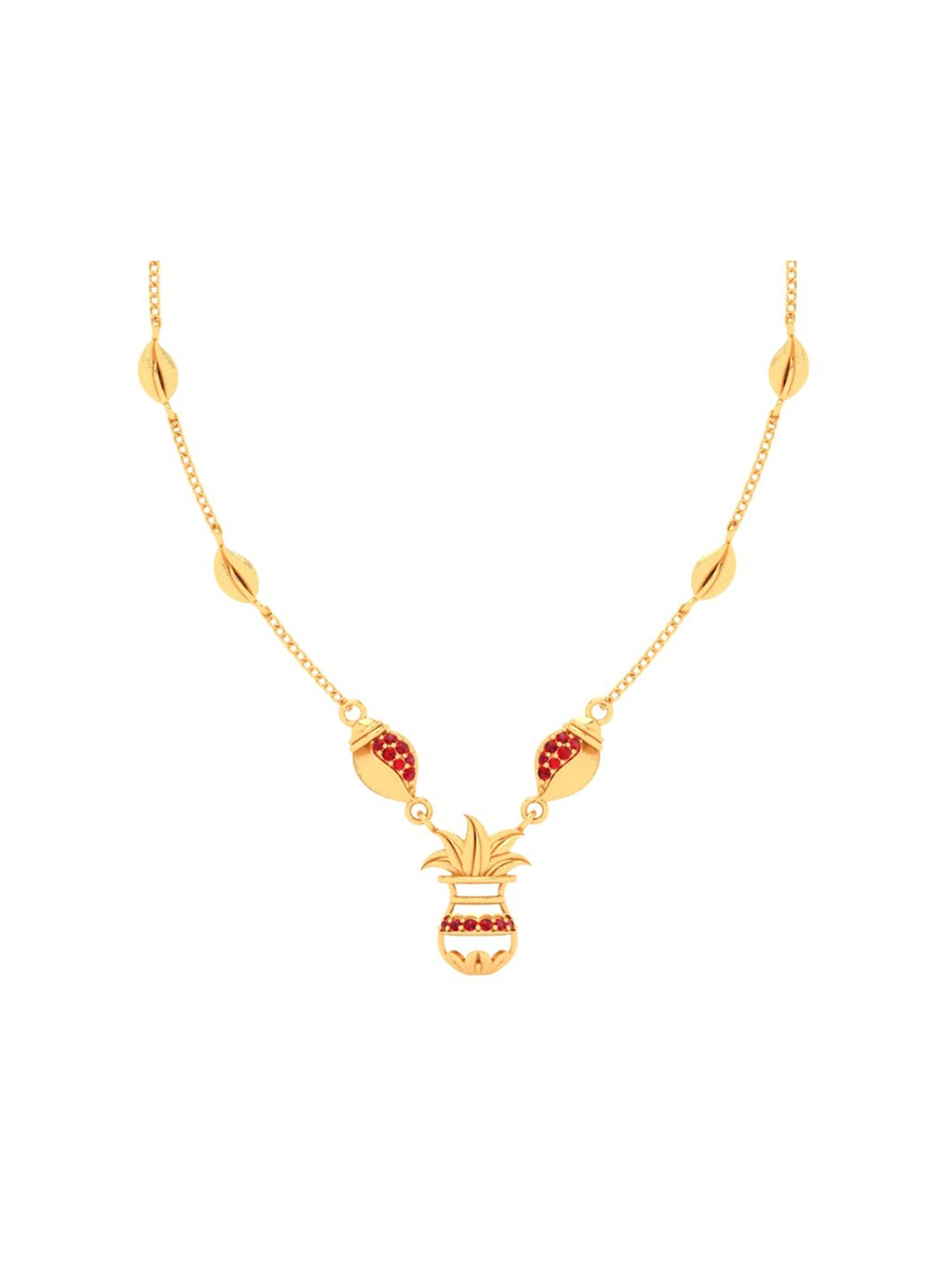 P.C. Chandra Jewellers 18k Yellow Gold Designer Kalash Necklace
