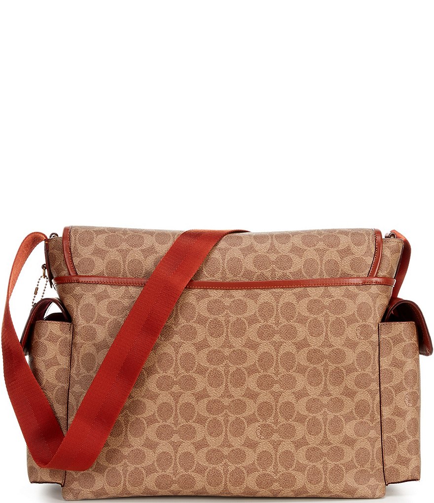COACH Signature Coated Canvas Baby Messenger Bag