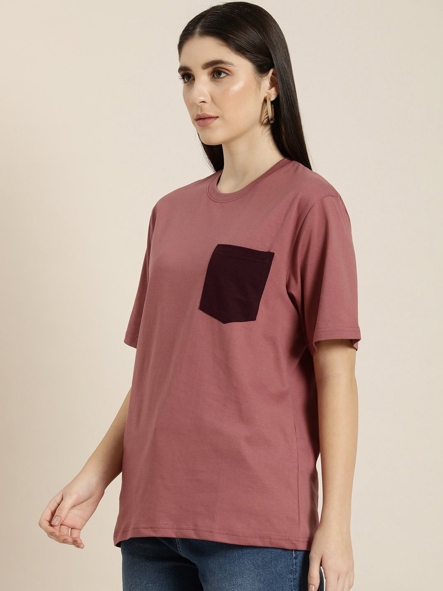 Dillinger Pink Cotton Oversized T-Shirt
