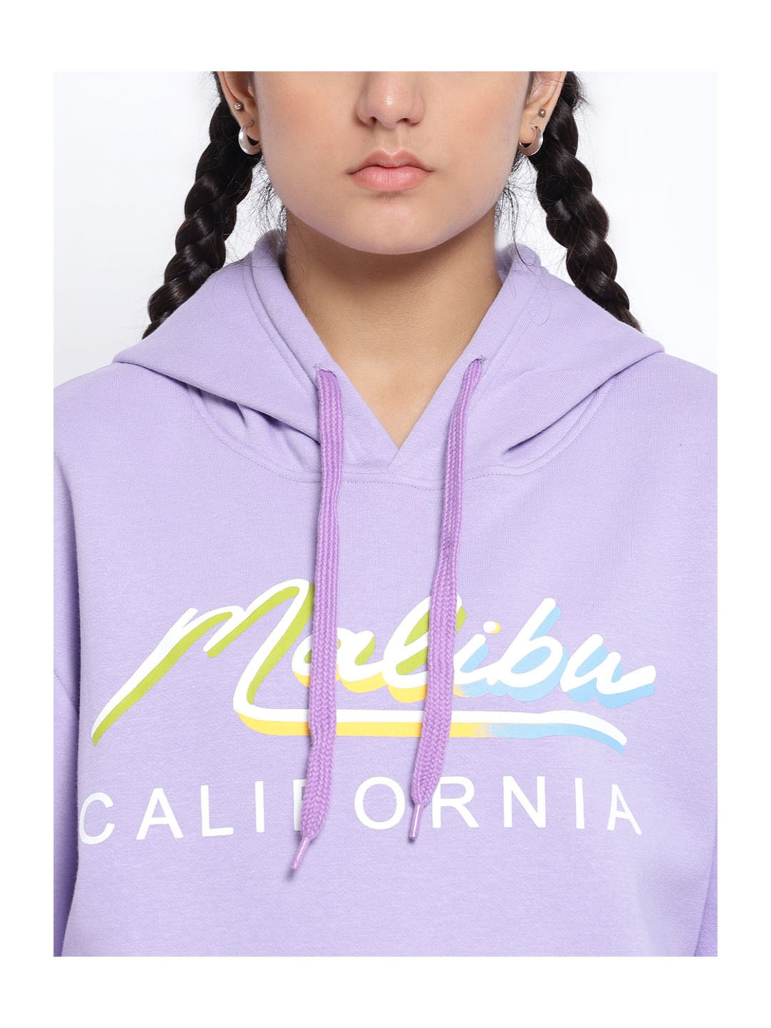 Lil Tomatoes Kids Purple Graphic Print Full Sleeves Sweatshirt