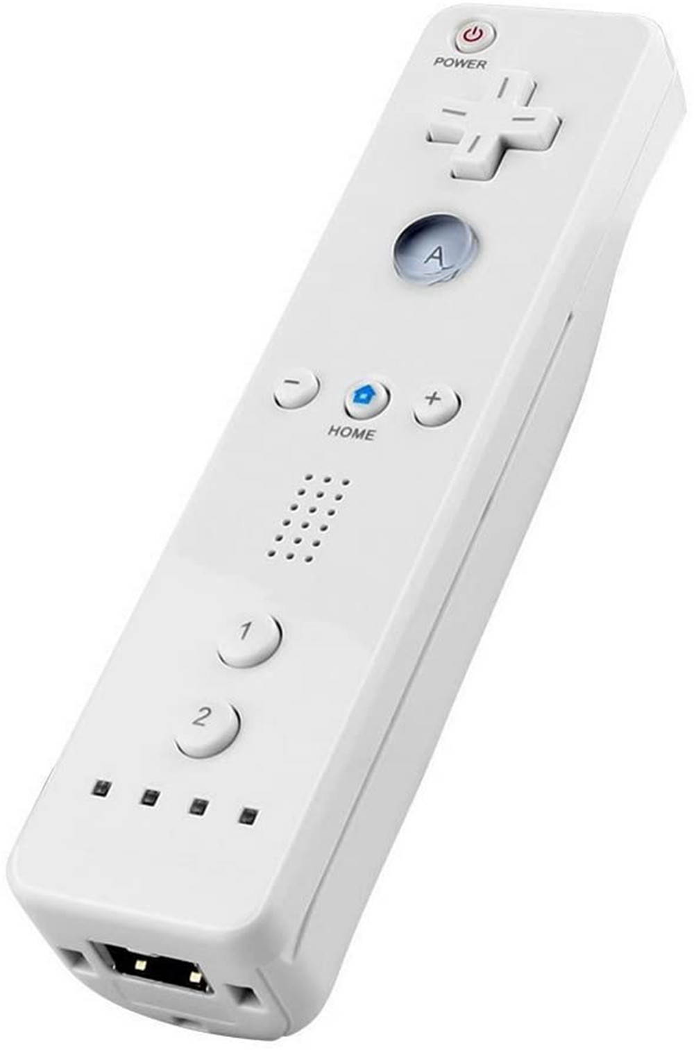 Remote Controller For Wii Nunchuck Remote Game Controller with Silicone Case and Wrist Strap for Nintendo Wii and Wii U (White)