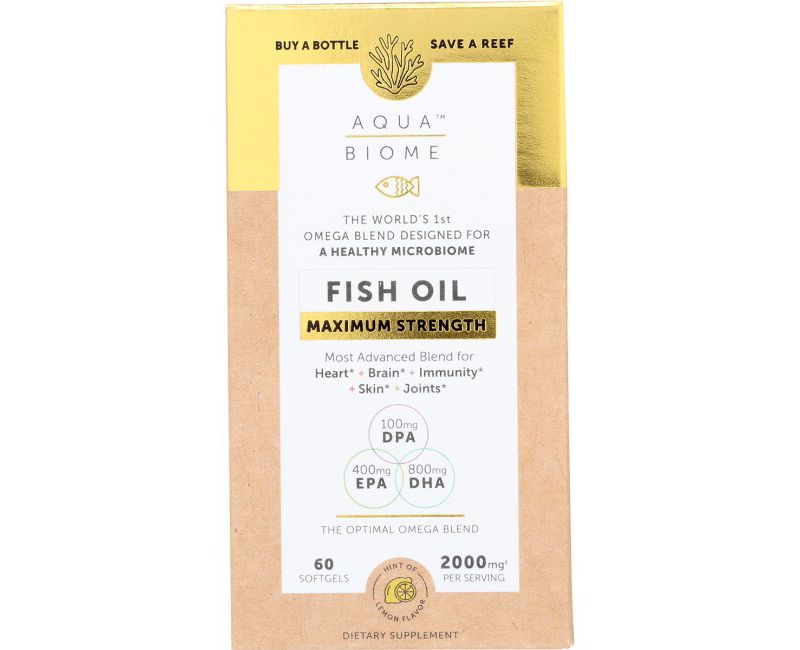 Enzymedica Omegas And Fish Oil Aqua-Biome Fish Oil Maximum Softgel - Lemon 2,000 mg 60ct.