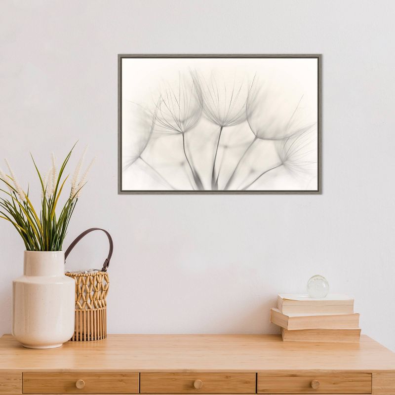 23" x 16" Floral Wisps by Jakob Arnholtz Framed Wall Canvas - Amanti Art