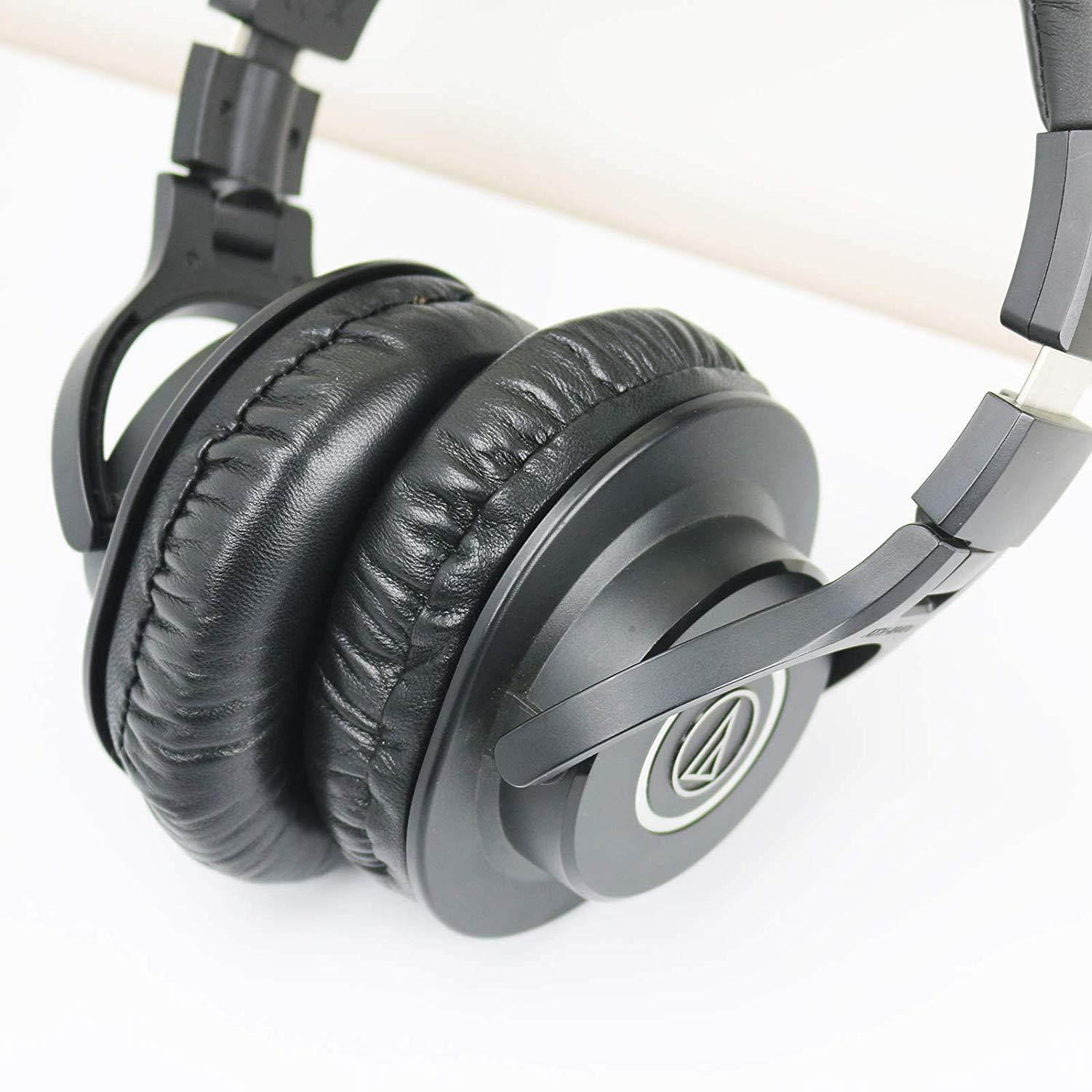 NewFantasia Replacement Earpads Compatible with Audio Technica ATH-M50x, ATH-M40x, M50S, M20x, M30x, ATH-SX1 Headphones Sheepskin Leather Memory Foam Ear Cushions