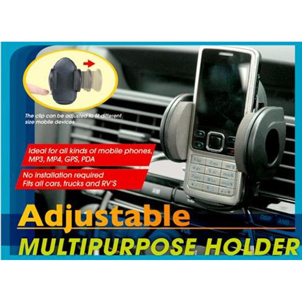 Regal Multi-Purpose Phone, MP3 Tape On / Vent Clip, Vehicle Dash Mount, Black