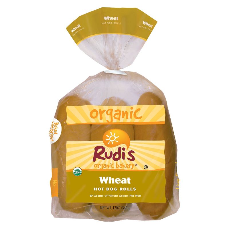 Rudi's Organic Wheat Hot Dog Buns 12oz