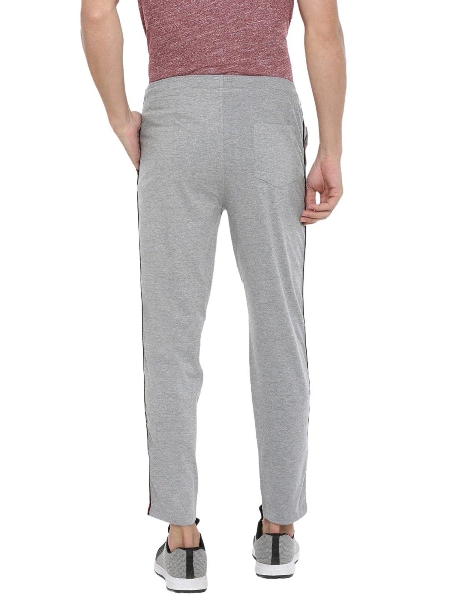 Force NXT Navy & Grey Melange Cotton Regular Fit Trackpants - Pack Of 2