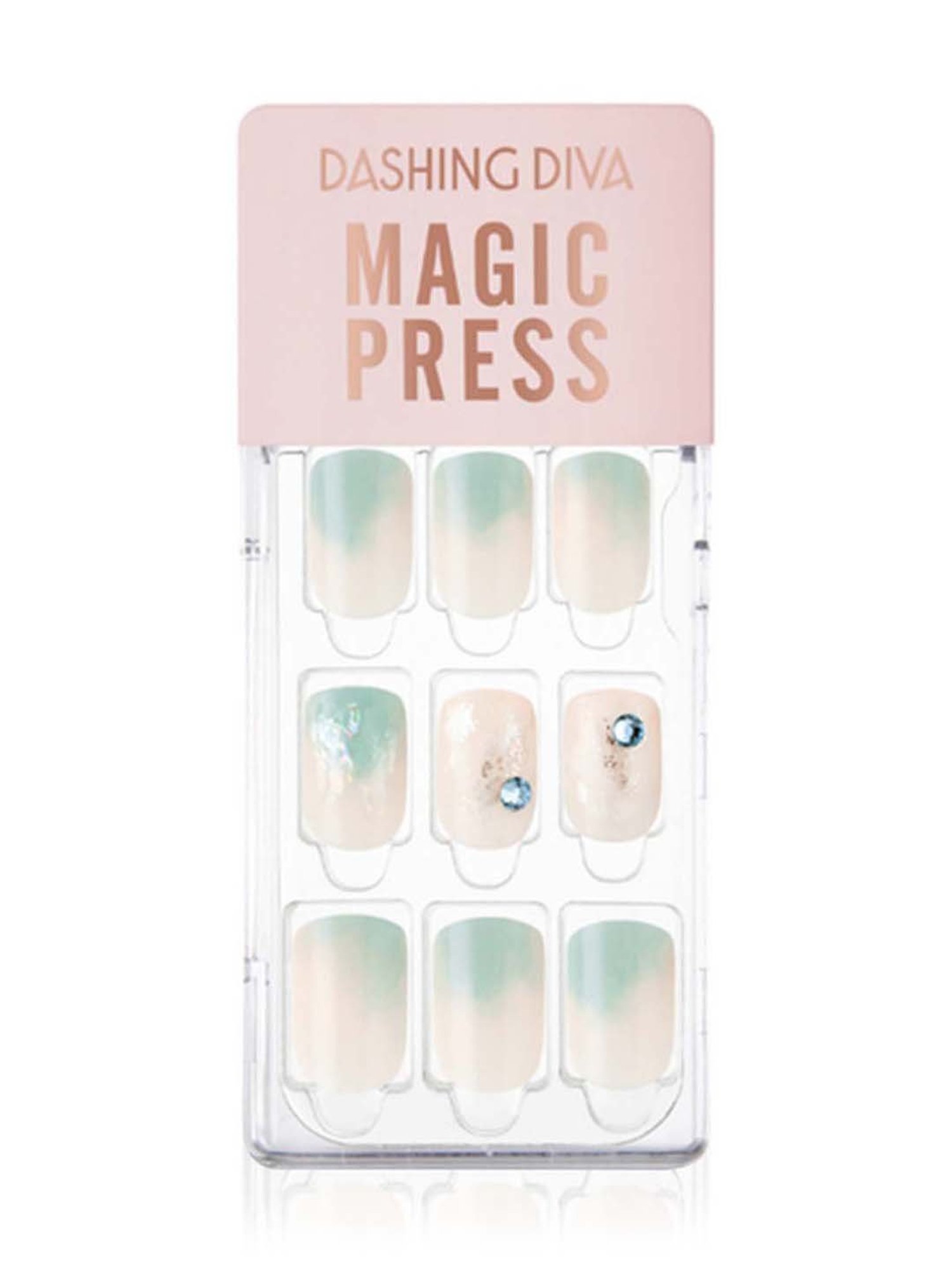 Dashing Diva Magicpress Ocean Bubble Fake Artificail Full Peel Off Nails
