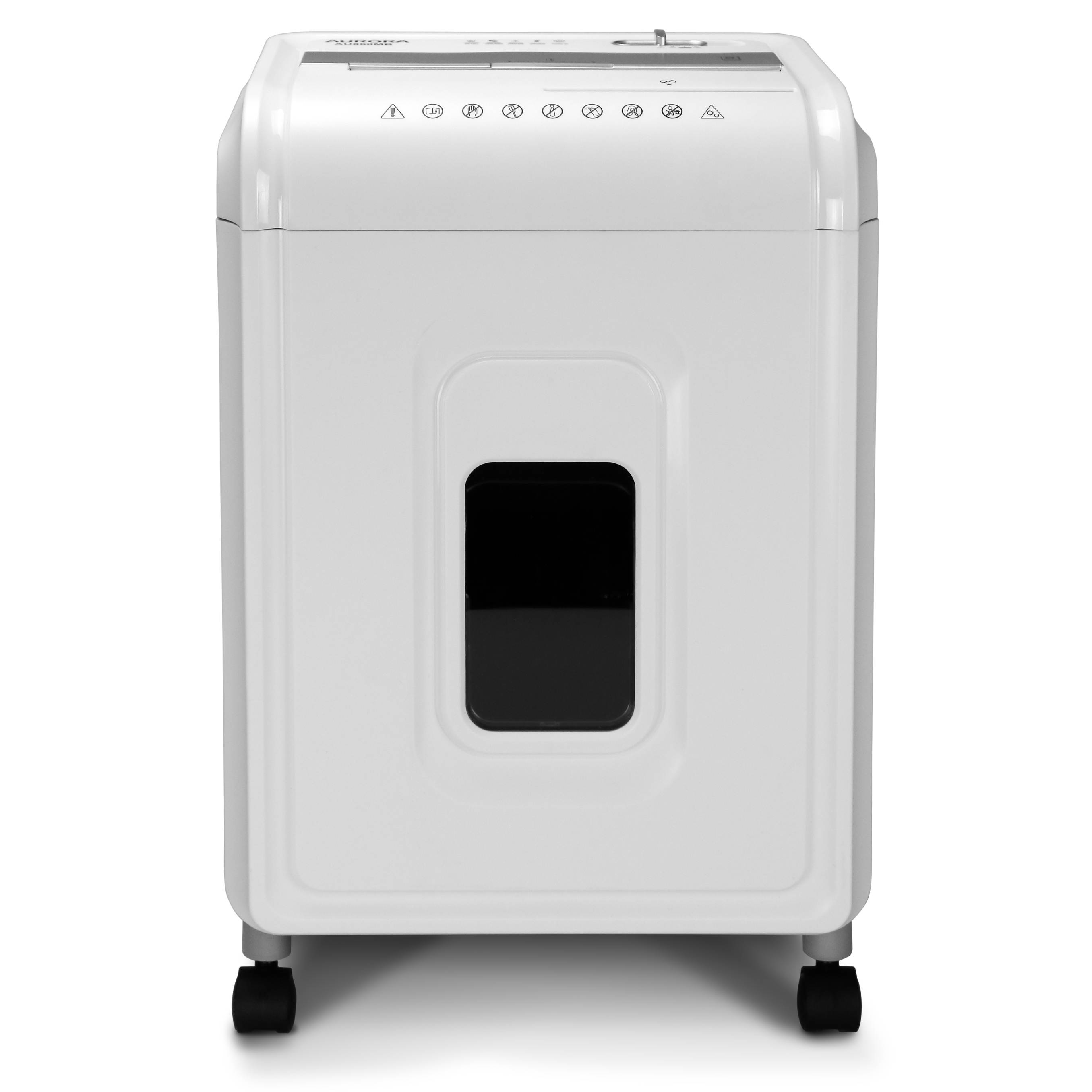 Aurora High-Security 8-Sheet Micro-Cut Paper, CD/DVD and Credit Card Shredder, White/Gray