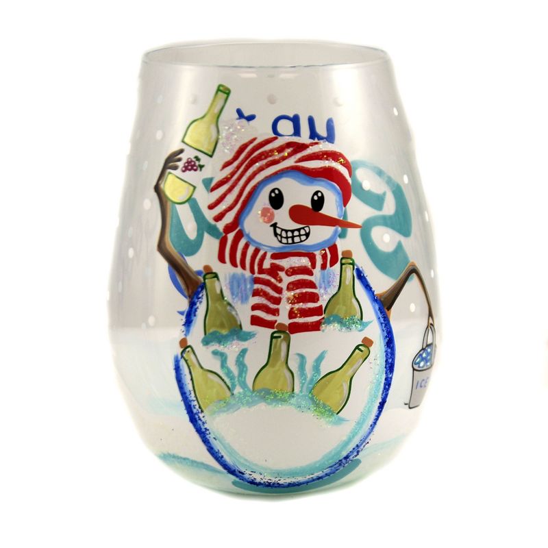 Tabletop 4.5" Up Tp Snow Good Hand Painted Enesco  -  Drinkware