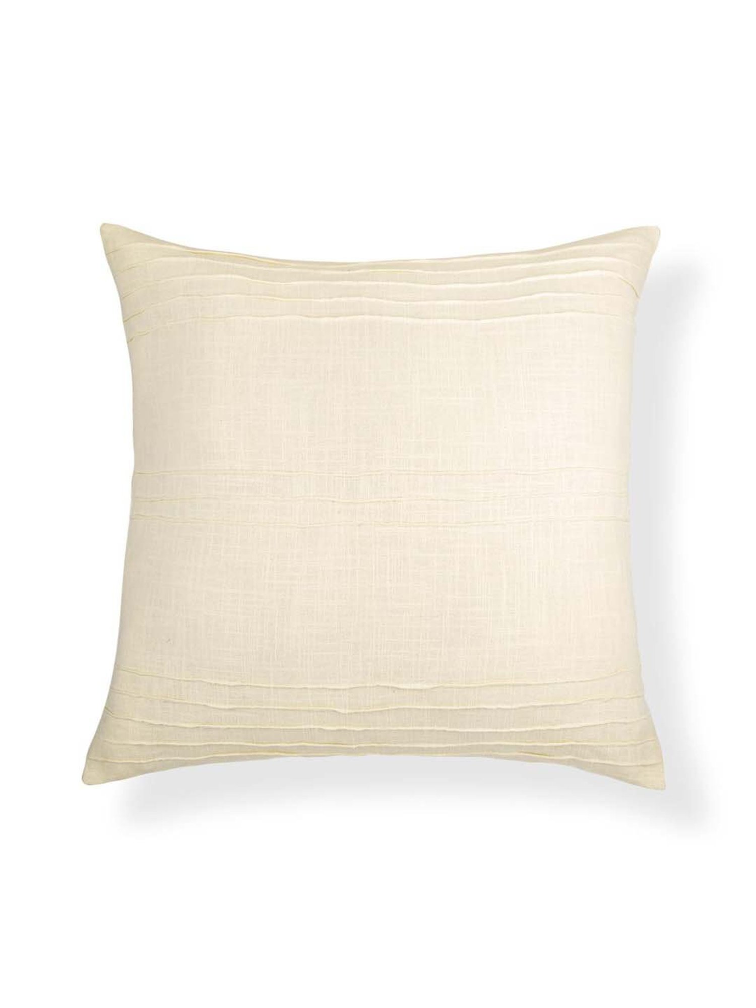 Home4U Avalon Ivory Cotton Cushion Cover - Set of 1