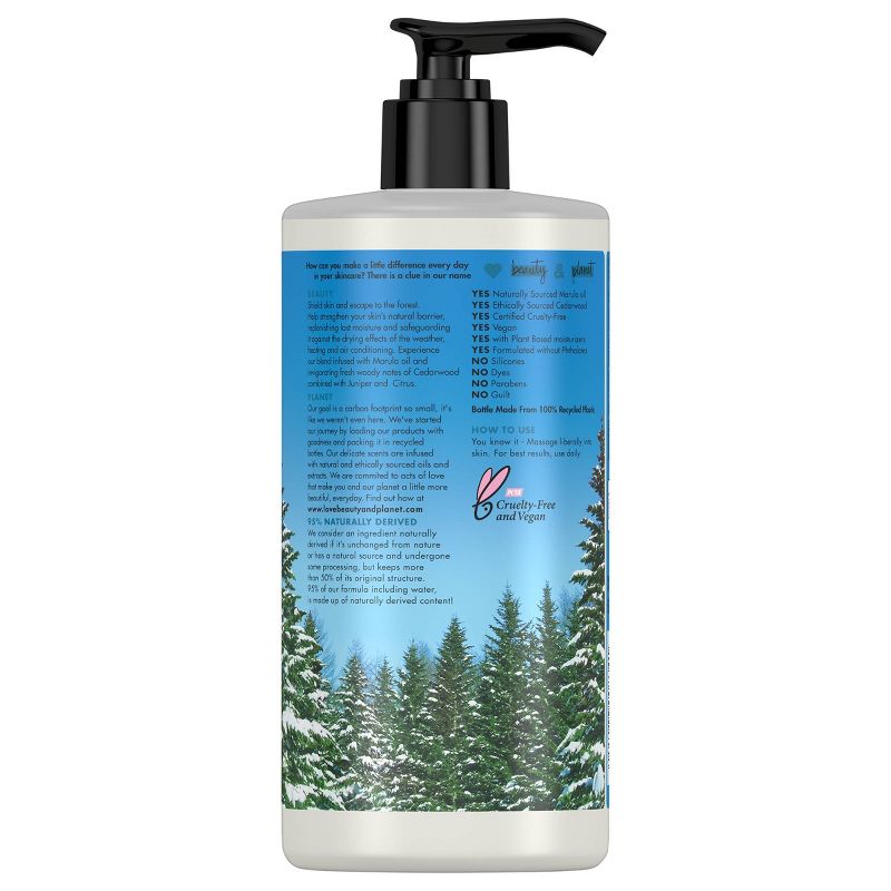 Love Beauty and Planet Cedar Wood and Marula Oil Body Lotion - 13.5 fl oz