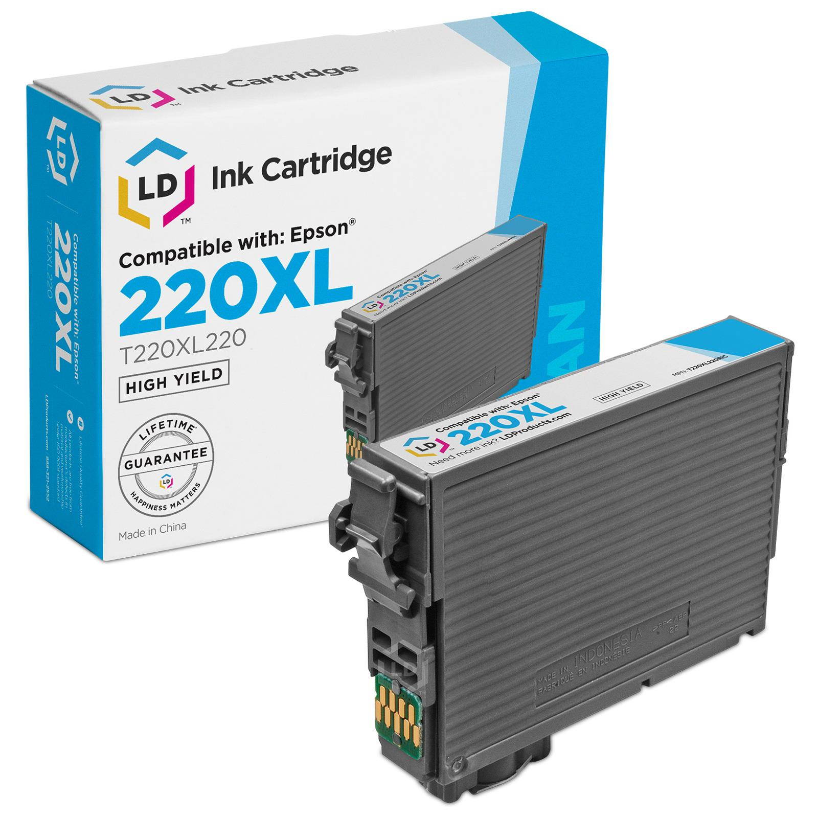 LD &copy; Remanufactured Epson 220XL Set of 4 HY Ink Cartridges Includes: 1 T220XL120 Black, 1 T220XL220 Cyan, 1 T220XL320 Magenta, and 1 T220XL420 Yellow