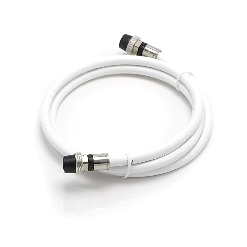 Feet White RG6 Coaxial Cable Made in The USA with Rubber booted Weather Proof Outdoor Rated Connectors F81 RF Digital Coax for CATV Antenna Internet Satellite