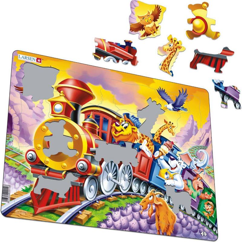 Larsen Puzzles Circus Train Kids Puzzle Set - 2pk