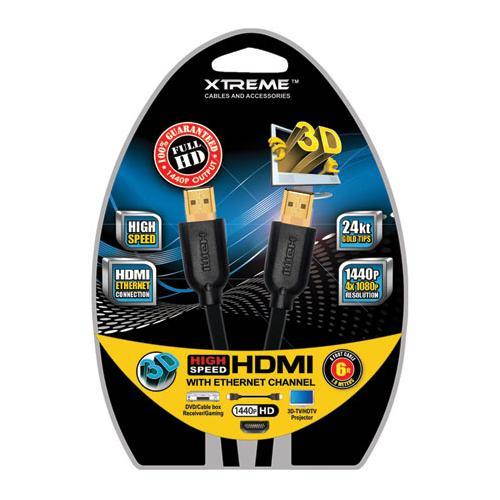 Xtreme Cables 6' High Speed HDMI Cable with Ethernet #74106