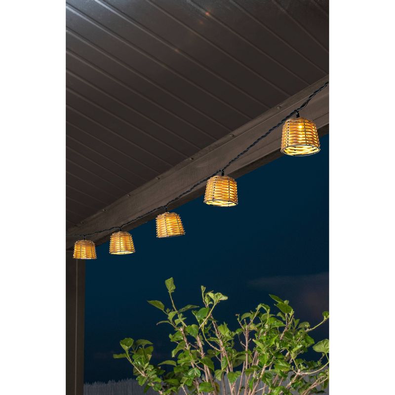 11.5' Plug-In Decor LED String Light Rattan - Sterno Home