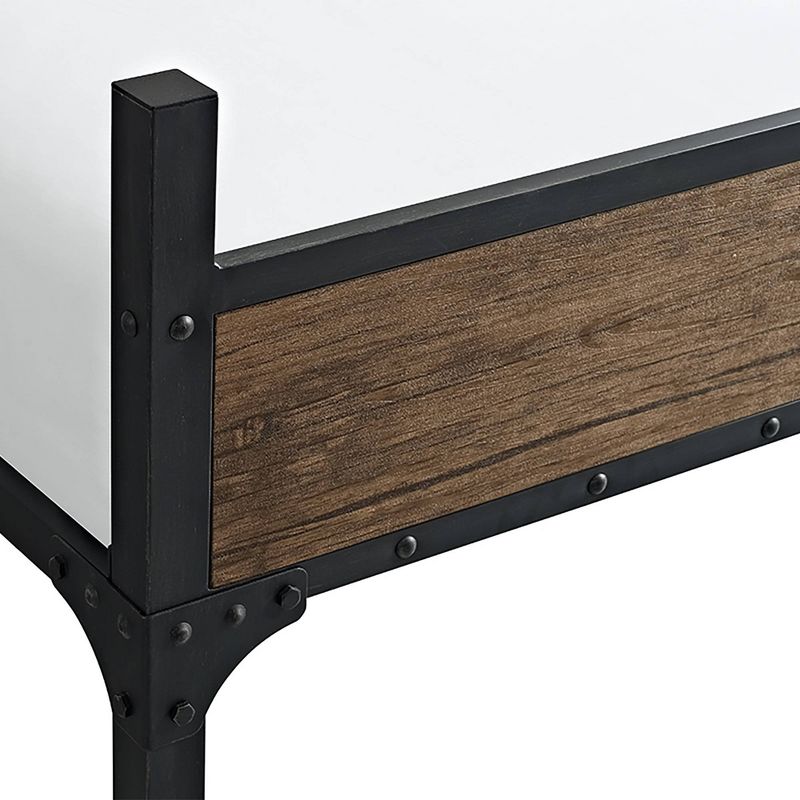 Twin over Twin Rustic Wood Bunk Bed Brown - Saracina Home