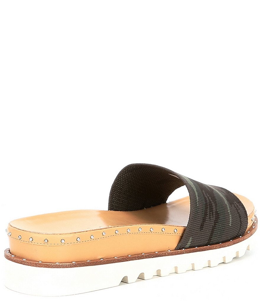 Gianni Bini Aleksah Camo Print Stretch Knit Band Slides