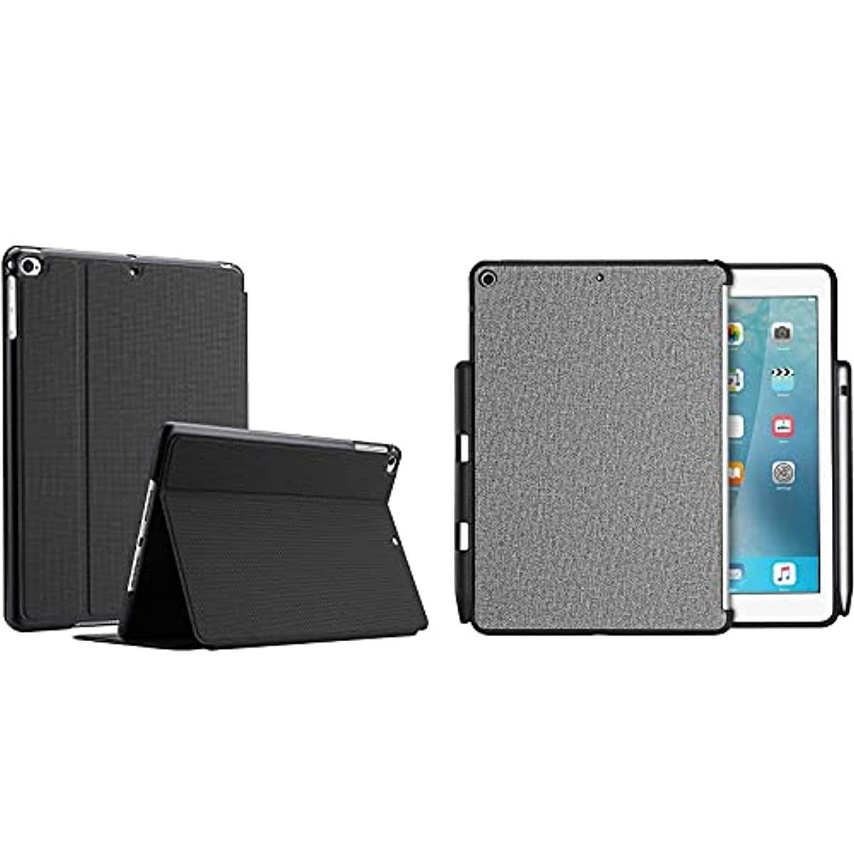 ProCase iPad 9.7 (2018 & 2017, Old Model) / iPad Air 2 / iPad Air Case Bundle with ProCase iPad 9.7 Back Case (Old Model) Companion Cover with Apple Pencil Holder