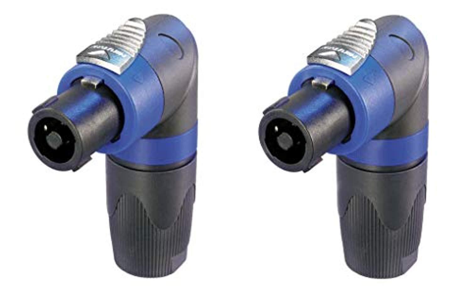 (2 pack) neutrik nl4frx locking 4-pole high-load speakon right angle cable end. ((2 pack) neutrik nl4frx locking 4-pole high-lo
