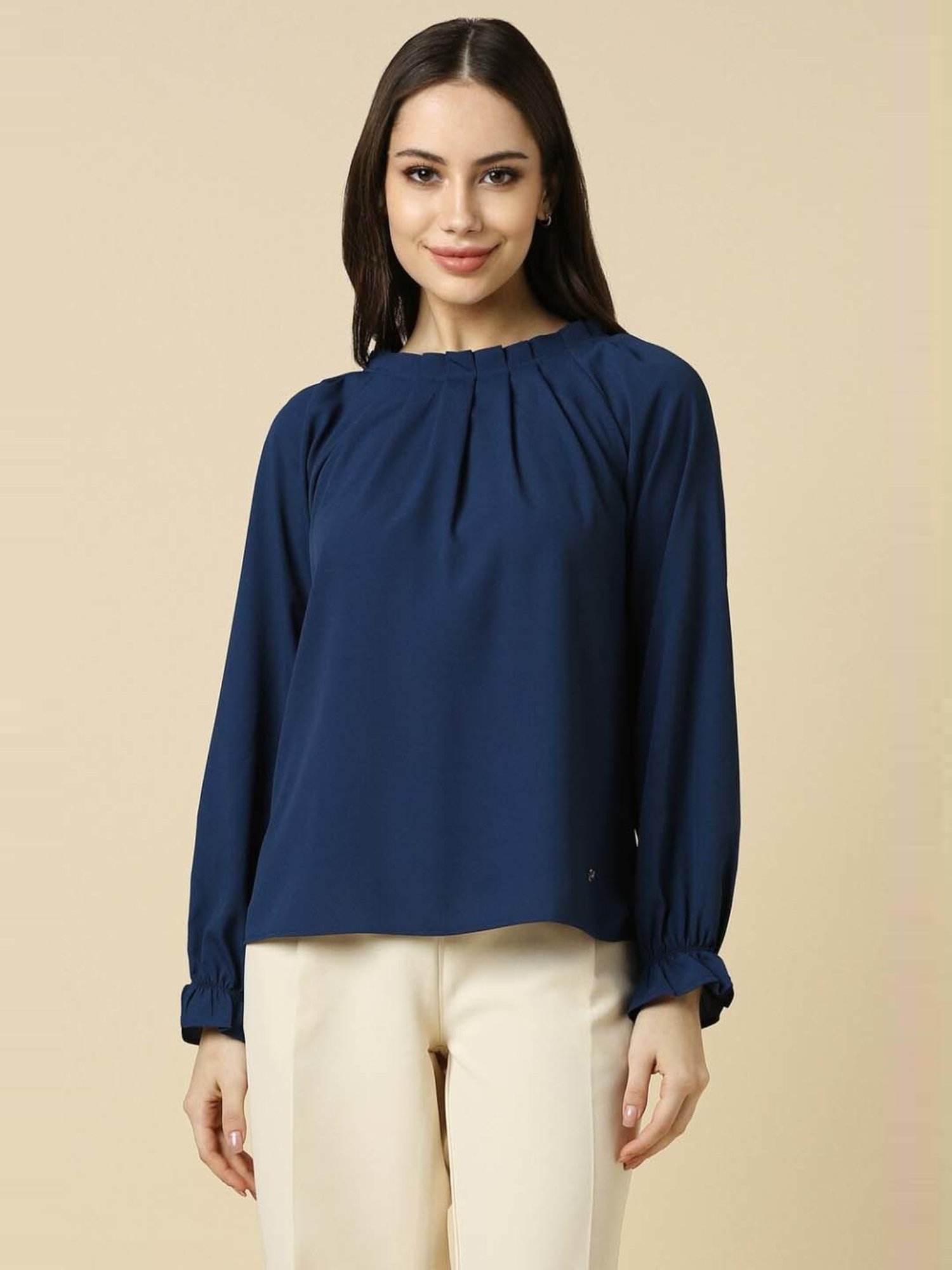 Allen Solly Navy Regular Fit Top