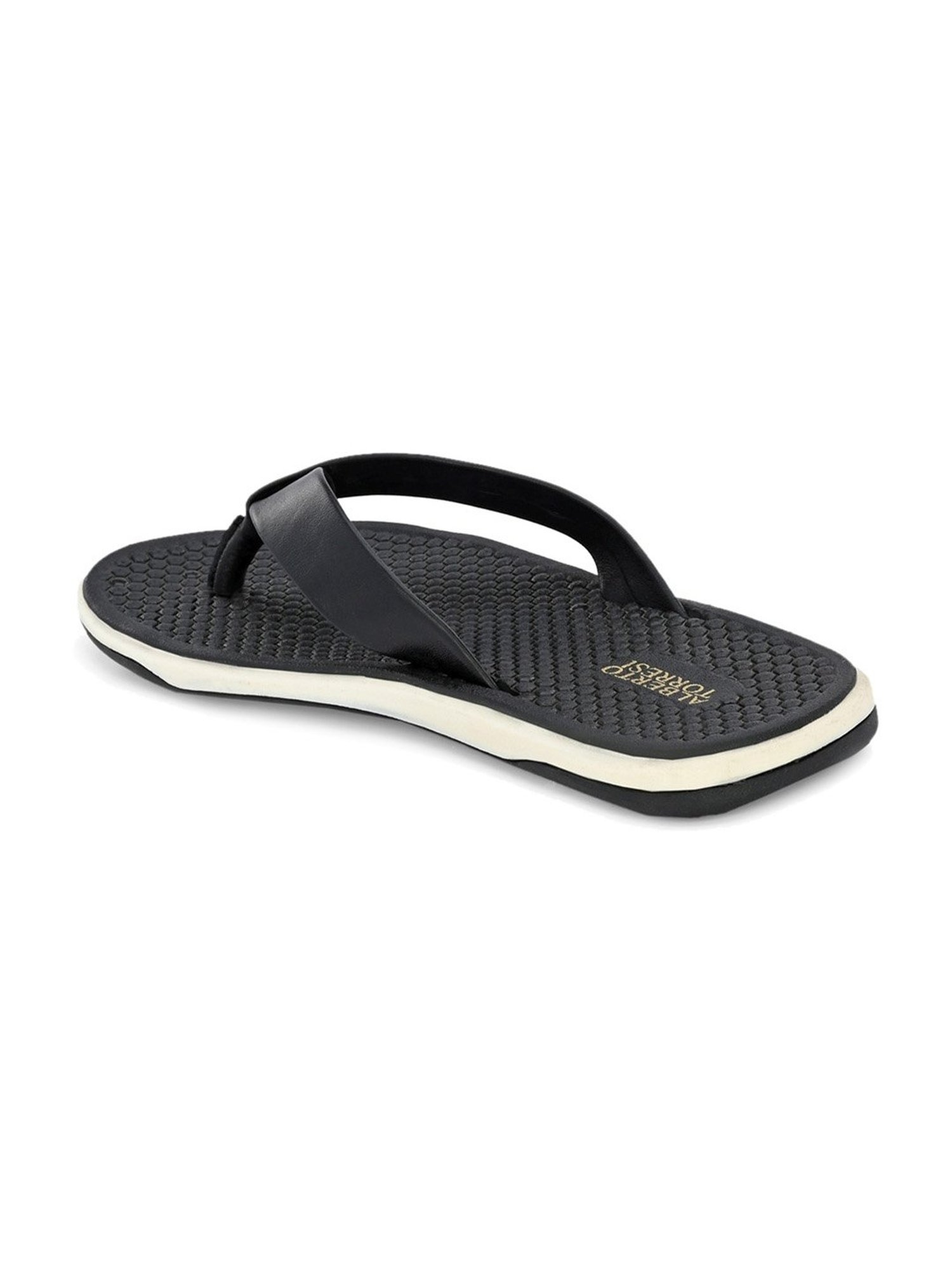 Alberto Torresi Men's Black Thong Sandals