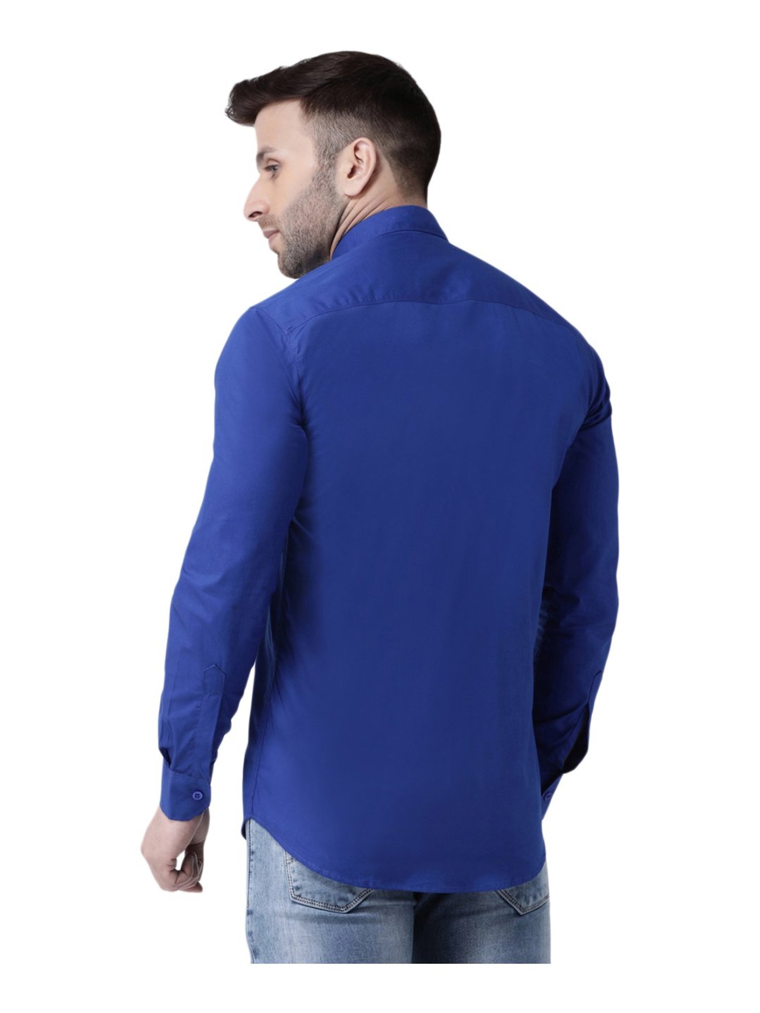 Hang Up Navy Cotton Slim Fit Shirt