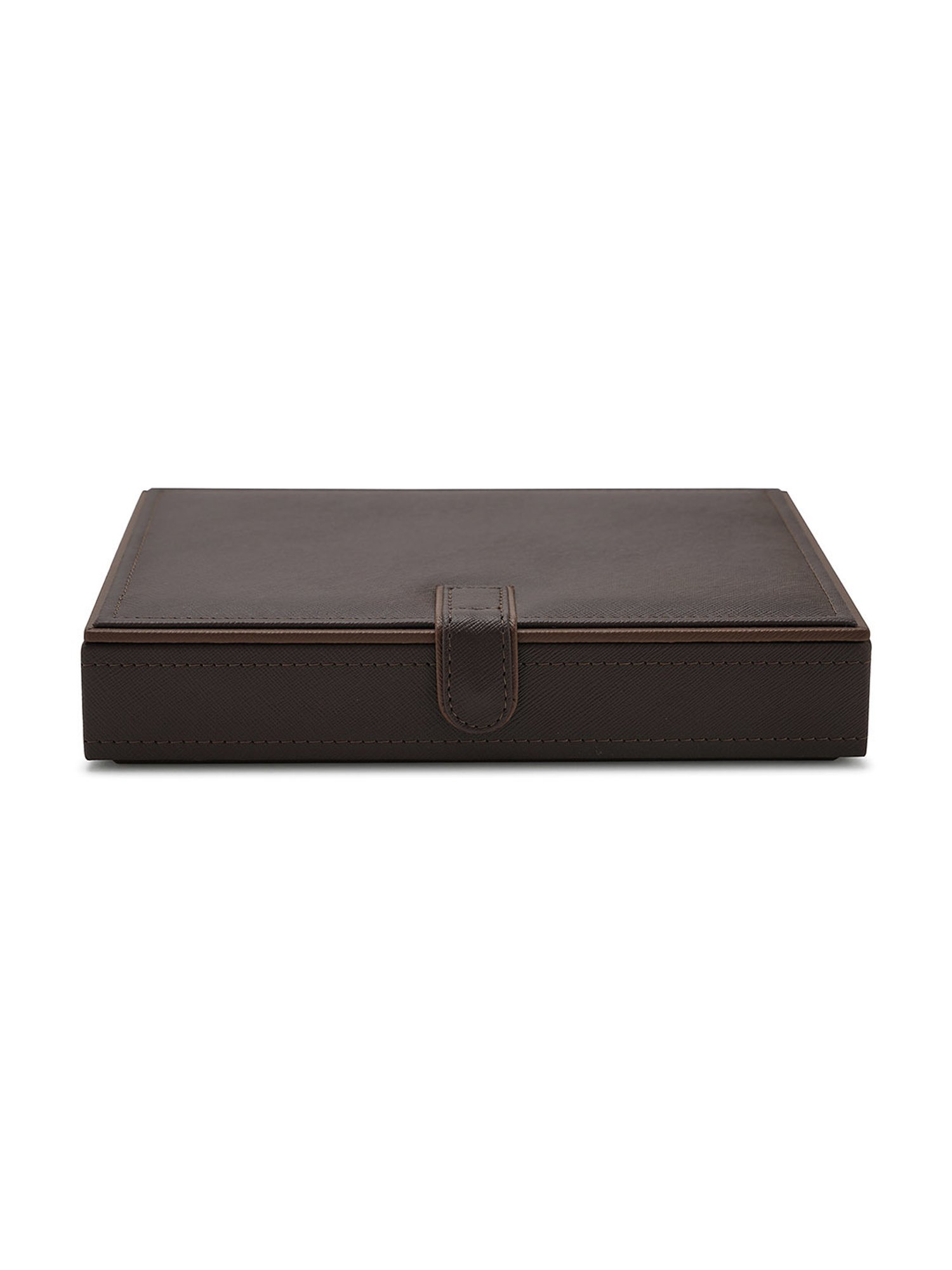 Pure Home and Living Brown Leather Solid Jewellery Organiser