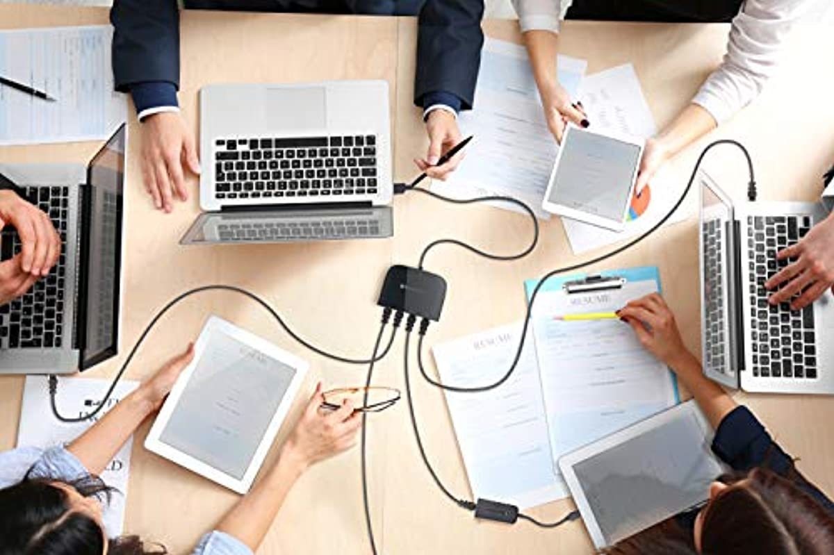 Cable Matters USB 3.1 to 4-Port Gigabit Ethernet Switch (USB to Gigabit Ethernet Adapter) for Laptops and Switch Gaming Console