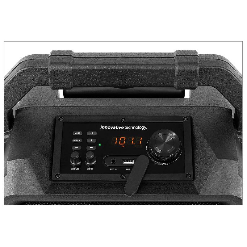 Innovative Technology Portable Wireless Outdoor Bluetooth Tailgate Party Speaker with Trolley, Black