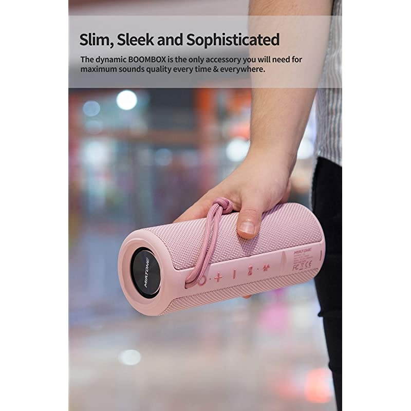 Outdoor Portable Bluetooth Wireless Speaker Waterproof Pink