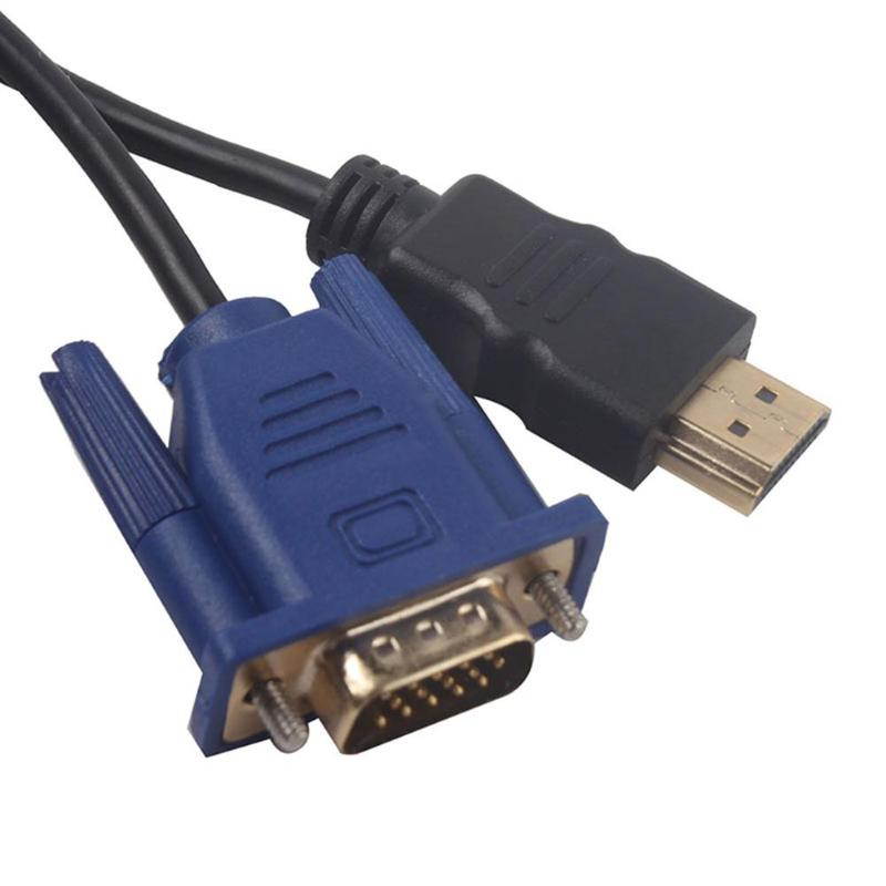 6 ft 1.8M HDTV HDMI to VGA Male HD15 Adapter Cable For PC TV DF