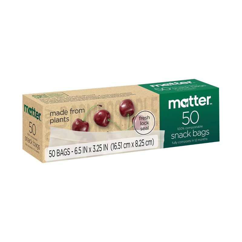 Matter 100% Compostable Snack Bags - 50ct