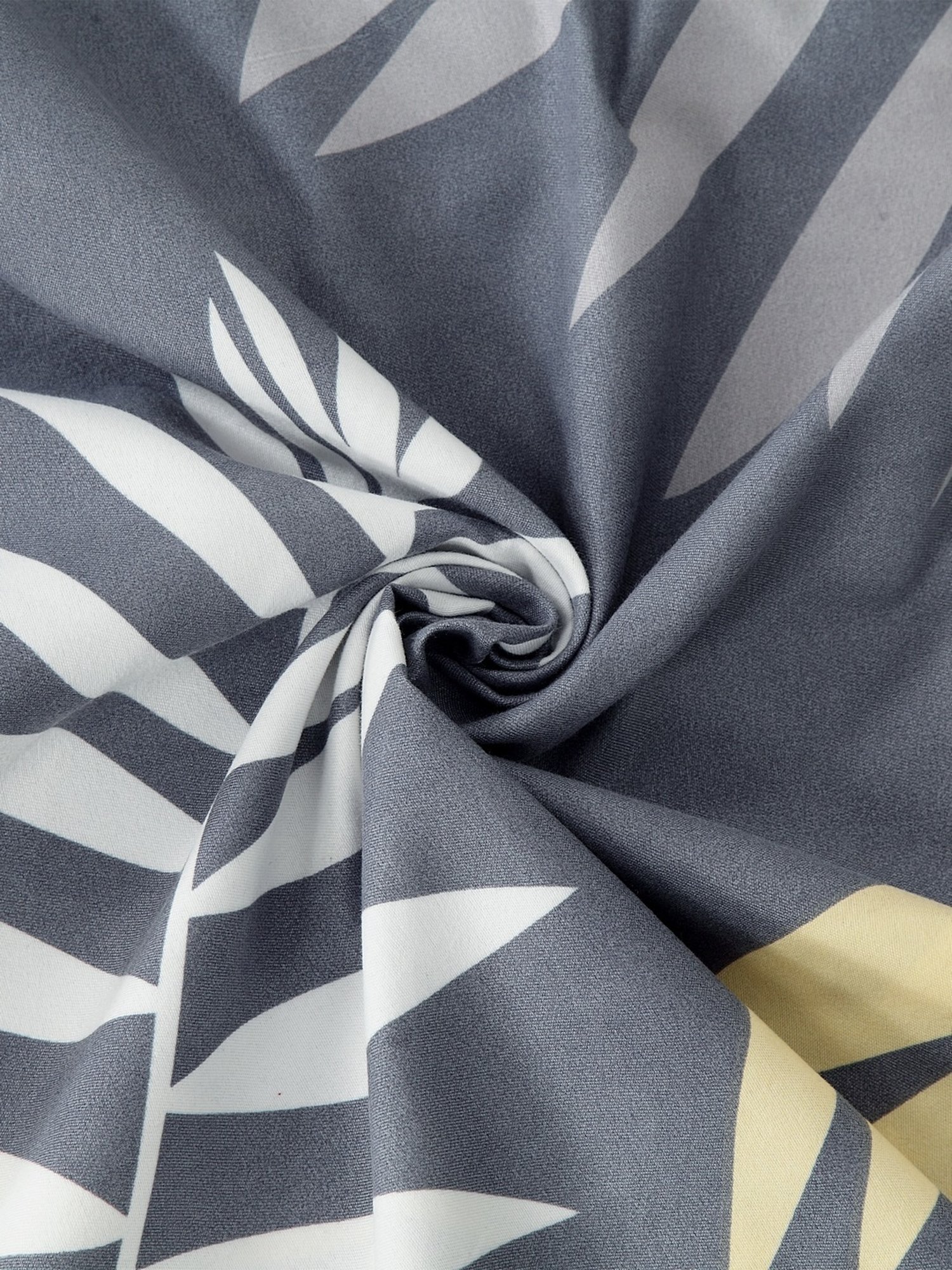 Klotthe Floral Grey 210 TC Cotton King Bedsheet with 2 Pillow Covers