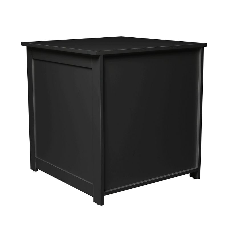 zoovilla Kitty Litter Loo Indoor Hidden Litter Box Furniture Enclosure with Framed Panels and Arched Doorways, Black